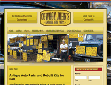 Tablet Screenshot of cowboyjohnsautoparts.com